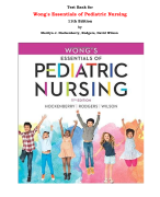 Test Bank for Wong's Essentials of Pediatric Nursing 11th Edition by Marilyn J. Hockenberry, Rodgers, David Wilson  |All Chapters, Complete Q & A, Latest 2024