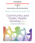 Test Bank for Community and Public Health Nursing 3rd Edition by Rosanna DeMarco and Judith Healey-Walsh |All Chapters, Complete Q & A, Latest 2024|