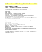 OPENSTAX MICROBIOLOGY TEST BANK OpenStax  Microbiology THIS TEST BANK COVERS ALL CHAPTERS  1-26 OF THE BOOK Answered