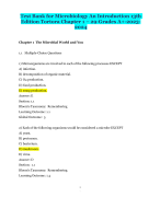 Test Bank for Microbiology An Introduction 13th  Edition Tortora Chapter 1 – 29-Grades A+-2023- 2024