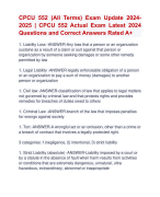 CPCU 552 (All Terms) Exam Update 2024- 2025 | CPCU 552 Actual Exam Latest 2024  Questions and Correct Answers Rated A+ | Verified CPCU 552  Exam Update 2024- 2025  Quiz with Accurate Solutions Andpass