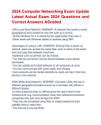 2024 Computer Networking Exam Update  Latest Actual Exam 2024 Questions and  Correct Answers AGraded | Verified  Computer Networking Exam Update  Latest Exam 2024-2025 Quiz with Accurate Solutions Aranking Allpass