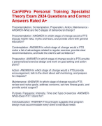 CanFitPro Personal Training Specialist  Theory Exam 2024 Questions and Correct  Answers Rated A+ | Verified CanFit Pro Personal Training Specialist Theory Exam 2024-2025 Quiz with Accurate Solutions Aranking Allpass