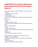 CANFITPRO Theory Exam 2024 Actual  Exam Questions and Correct Answers  Rated A+ | Verified CANFIT PRO Theory Exam 2024 Actualupdate Quiz with Accurate Solutions Aranking Alpas