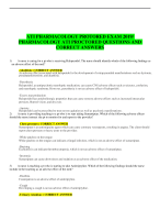 ATI PHARMACOLOGY PROTORED EXAM 2019/  PHARMACOLOGY ATI PROCTORED QUESTIONS AND  CORRECT ANSWERS