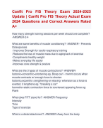 CanfitPro FIS Theory Exam 2024-2025  Update | Canfit Pro FIS Theory Actual Exam  2024 Questions and Correct Answers Rated  A+ |Verified Canfit Pro FIS Theory Exam 2024-2025 Quiz with Accurate Solutions Aranking Alpass'