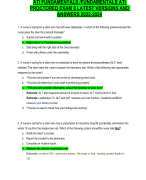 ATI FUNDAMENTALS /FUNDAMENTALS ATI  PROCTORED EXAM 8 LATEST VERSIONS AND  ANSWERS 2022-2024