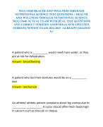 WGU D440 HEALTH AND WELLNESS THROUGH NUTRITIONAL SCIENCE TEST QUESTIONS / HEALTH AND WELLNESS THROUGH NUTRITIONAL SCIENCE WGU D440 ACTUAL EXAM WITH REAL TEST QUESTIONS AND CORRECT VERIFIED ANSWERS (A NEW UPDATED VERSION) NEWEST EXAM 2024-2025 |ALREADY GRADED A+