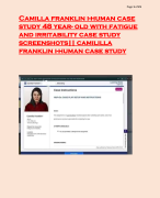 Camilla franklin i-human case study 48 year- old with fatigue and irritability case study screenshots|| camililla franklin i-human case study