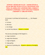 NEWEST ARDMS SPI EXAM / ARDMS SPI REAL EXAM 2024-2025 WITH ACTUAL QUESTIONS AND WELL ELABORATED ANSWERS (100% CORRECT VERIFIED ANSWERS) A NEW UPDATED VERSION |ASSURED A+ (BRAND NEW!!)