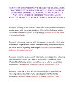 NGN ATI PN COMPREHENSIVE PREDICTOR EXAM / ATI PN  COMPREHENSIVE PREDICTOR ACTUAL EXAM 2024 REAL  QUESTIONS AND WELL ELABORATED ANSWERS WITH  NGN (100% CORRECT VERIFIED ANSWERS) A NEW  UPDATED VERSION |ALREADY GRADED A+ (BRAND NEW!!) 