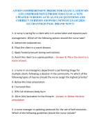 ATI RN COMPREHENSIVE PREDICTOR EXAM / LATEST RN  ATI COMPREHENSIVE PREDICTOR EXAM (A NEW  UPDATED VERSION) ACTUAL EXAM QUESTIONS AND  CORRECT VERIFIED ANSWERS (NEWEST EXAM 2024)  |GUARANTEED PASS. (BRAND NEW!!) 