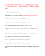 NAIL TECHNICIAN TEST ACTUAL EXAM 2024-2025 ADVANCED  QUESTIONS AND WELL JUSTIFIED CORRECT ANSWERS A GRADE  PASS