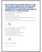 NR 283 /NR283 PATHO EXAM2 WEEK3,4,5 AND  FINAL EXAM CHAMBERLAIN COLLEGE EXAM  170 QUESTIONS WITH DETAILED VERIFIED  ANSWERS WITH ELABORATED DIAGRAMSAND  RATIONALES /A+ GRADE ASSURED