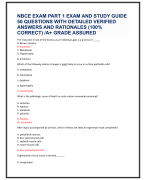 NBCE EXAM PART 1 EXAM AND STUDY GUIDE  50 QUESTIONS WITH DETAILED VERIFIED  ANSWERS AND RATIONALES (100%  CORRECT) /A+ GRADE ASSURED