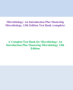 Microbiology: An Introduction Plus Mastering  Microbiology 13th Edition Test Bank (complete) All Chapters Covered!!