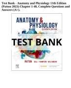 TEST BANK Guyton and Hall Textbook of Medical  Physiology 14th Edition by  John E. Hall| Michael E. Hall  Chapters 1-85 