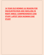 14 YEAR OLD RONNIE LIU REASON FOR  ENCOUNTER:PAIN AND SWELLING IN  RIGHT ANKLE: COMPREHENSIVE CASE  STUDY :LATEST 2024 IHUMAN CASE  STUDY
