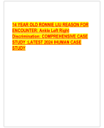 14 YEAR OLD RONNIE LIU REASON FOR  ENCOUNTER: Ankle Left Right  Discrimination: COMPREHENSIVE CASE  STUDY :LATEST 2024 IHUMAN CASE  STUDY