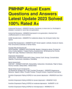 PMHNP Actual Exam Questions and Answers  Latest Update 2023 Solved 100% Rated A+