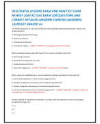 HESI DENTAL HYGIENE EXAM AND PRACTICE EXAM  NEWEST 2024 ACTUAL EXAM 100 QUESTIONS AND  CORRECT DETAILED ANSWERS (VERIFIED ANSWERS)  |ALREADY GRADED A+