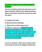 Pharmacology and the Nursing process, Pharmacology and the  Nursing Process Exam latest for 2024 guaranteed pass graded A