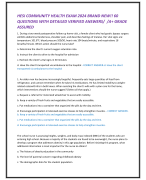 HESI COMMUNITY HEALTH EXAM 2024 BRAND NEW!! 60  QUESTIONS WITH DETAILED VERIFIED ANSWERS/ /A+ GRADE 