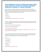 HESI COMMUNITY HEALTH EXAM 2024 BRAND NEW!!  QUESTIONS WITH DETAILED VERIFIED ANSWERS/  FROM PAST PA