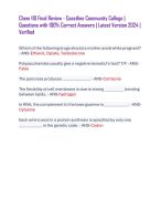 Chem 110 Final Review - Coastline Community College |  Questions with 100% Correct Answers | Latest Version 2024 |  Verified