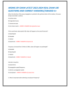 ARDMS-SPI EXAM LATEST 2023-2024 REAL EXAM 100  QUESTIONS AND CORRECT ANSWERS//GRADED A+ When the direction of the wave propagation is parallel to the particle motion of the medium, the wave  being transmitted is called a: