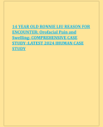 14 YEAR OLD RONNIE LIU REASON FOR  ENCOUNTER: Orofacial Pain and  Swelling: COMPREHENSIVE CASE  STUDY :LATEST 2024 IHUMAN CASE  STUDY