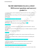 NR 509 MIDTERM EXAM LATEST  2023(correct questions and answers)  graded A+