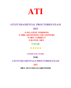 ATI Fundamentals Proctored Exam NGN 2024 (10 New Versions, 2024/2025) (Latest Real Exams) | 100% Verified Q & A