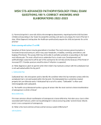 MSN 570-ADVANCED PATHOPHYSIOLOGY FINAL EXAM  QUESTIONS,100 % CORRECT ANSWERS AND  ELABORATIONS 2022-2023