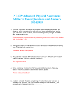 NR 509 Advanced Physical Assessment  Midterm Exam Questions and Answers 2024|2025