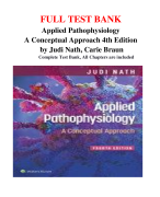 Applied Pathophysiology A Conceptual Approach to the Mechanisms of Disease 4th Edition Braun Test Bank all Chapters Included