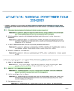 RN ATI MEDSURG  PROCTORED EXAM  2023 WITH NGN  QUESTIONS &  ANSWERS (ALREADY  GRADED A+)