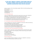 RN ATI MEDSURG  PROCTORED EXAM  2023 WITH NGN  QUESTIONS &  ANSWERS (ALREADY  GRADED A+)