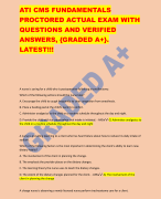 ATI CMS FUNDAMENTALS  PROCTORED ACTUAL EXAM WITH  QUESTIONS AND VERIFIED  ANSWERS, .  LATEST!!!