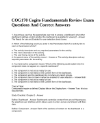 COG170 Cogito Fundamentals Review Exam  Questions And Correct Answers