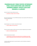 PHARMACOLOGY PENN FOSTER VETERINARY  FINAL EXAM QUESTIONS AND VERIFIED  ANSWERS NEWEST UPDATE 2024-2025  GRADED A+ ALREADY