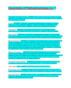 Essentials of Pathophysiology ch. 7