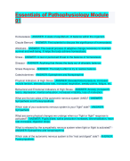 Essentials of Pathophysiology Module 01