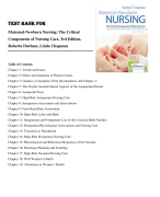 Test Bank for  Maternal-Newborn Nursing: The Critical  Components of Nursing Care 3rd Edition By  Roberta Durham| Linda Chapman