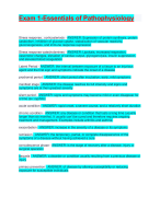 Exam 1-Essentials of Pathophysiology