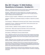 Bio 201 Chapter 13 2024 Edition. Questions & Answers. Graded A+.