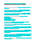 Geography Human Case studies