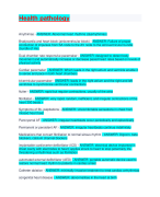 Health pathology questions