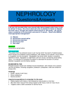 NEPHROLOGY Questions & 100% Verified Answers 2024