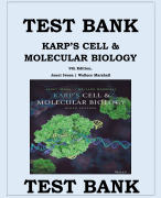 TEST BANK KARP’S CELL &  MOLECULAR BIOLOGY 9th Edition By  Janet Iwasa | Wallace Marshall